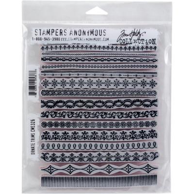 Stampers Anonymous Tim Holtz Cling Stamps - Ornate Trims